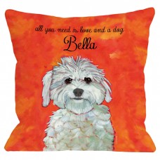 One Bella Casa Personalized Maltese Throw Pillow MONO1066